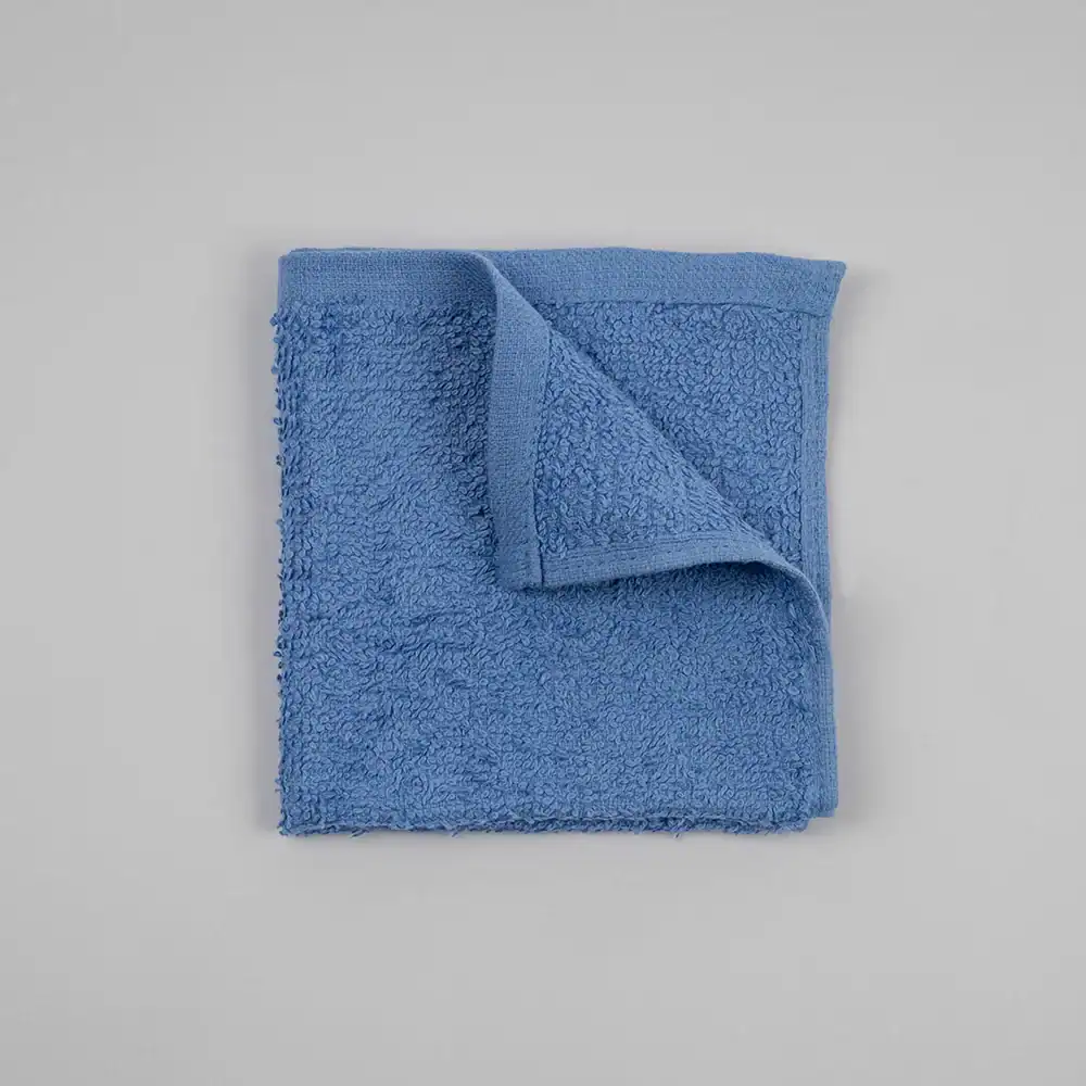 Wash Cloth - 100% Cotton - 12" x 12", blue