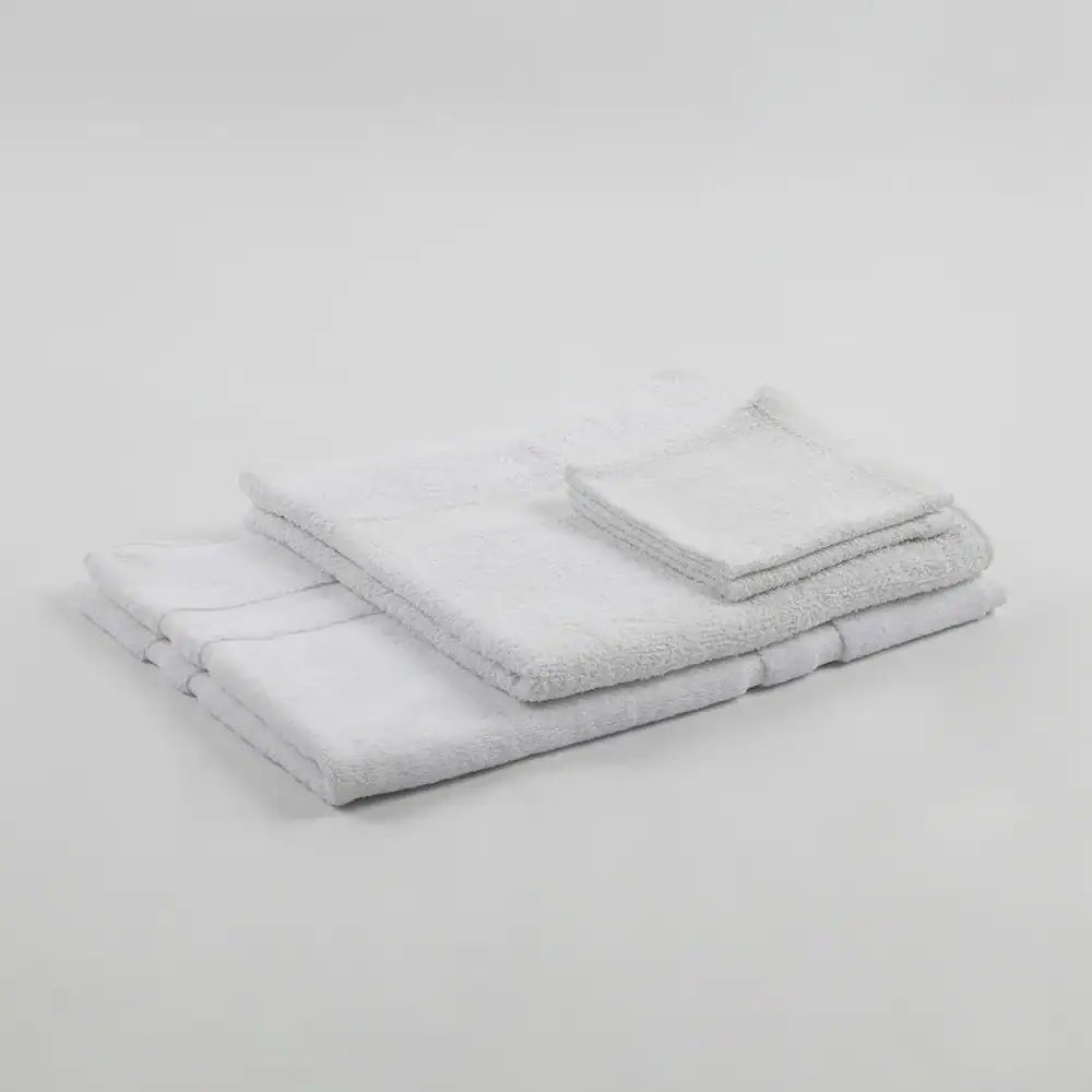 Basics™ - Wash Cloth - 95% Cotton / 5% Polyester - 12" x 12", white
