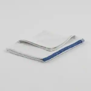 MeridianMop™ - Bar Mop - 60% Cotton / 40% Polyester - 15.5" x 18.5", white-blue